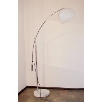lampa podłogowa vintage lata 90 chrom marmur